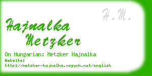 hajnalka metzker business card